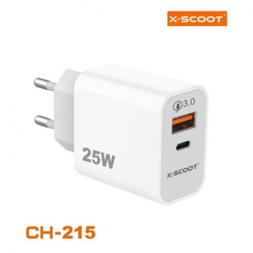 Adaptateur Tête Chargeur  X-SCOOT    USB-C 25W
